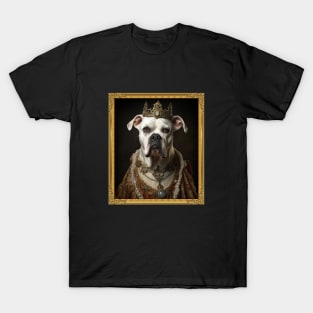 Regal White Boxer - Medieval German Queen  (Framed) T-Shirt